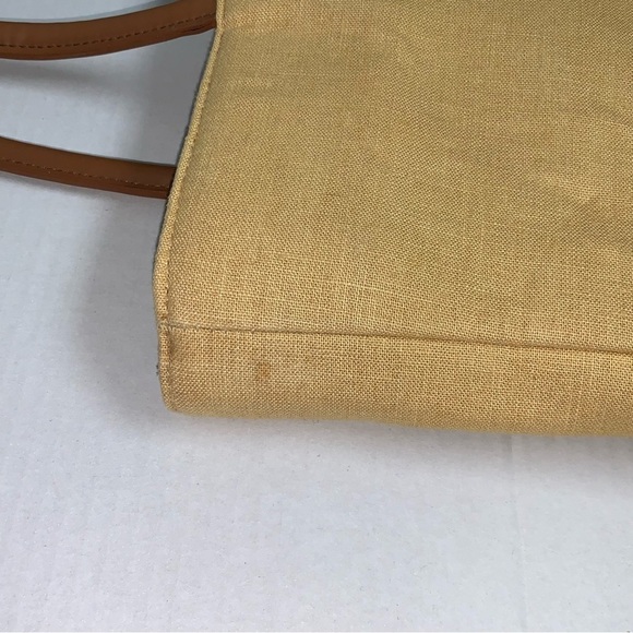 Tan Tote Handbag Brown Leather Straps/Zebra Print Trim Embroidered Giraffe NWOT - Picture 13 of 13